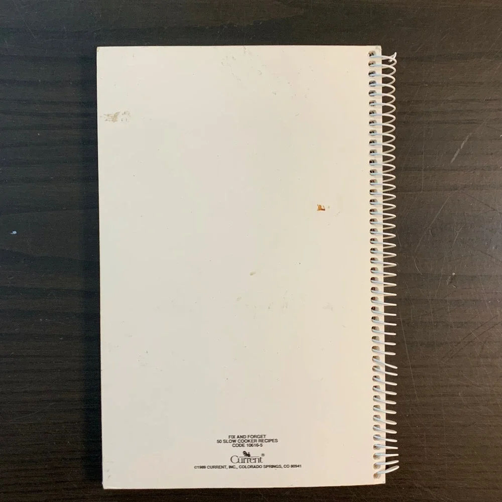 Fix & Forget 50 Slow Cooker Recipes Vintage 1989 Spiral Bound Cookbook Current‎